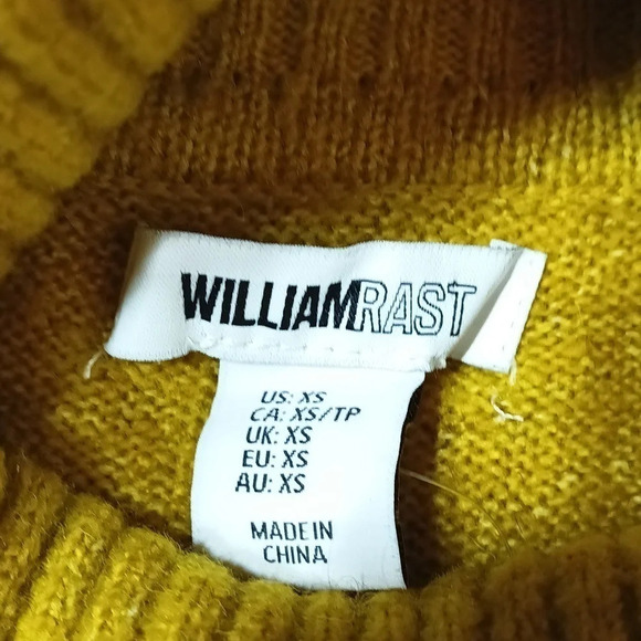 Alpaca blend oversized turtle neck drop shoulder mustard color XS nwot - Picture 4 of 5